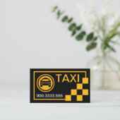 Carte De Visite Case à cocher Jaune chauffeur de taxi (Debout devant)
