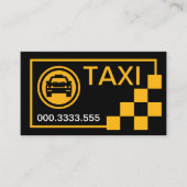Carte De Visite Case à cocher Jaune chauffeur de taxi (Devant)