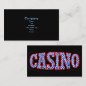 Carte De Visite Casino en Rouge Blanc & Bleu (Devant / Derrière)