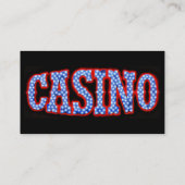 Carte De Visite Casino en Rouge Blanc & Bleu (Dos)