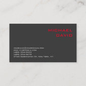 Carte De Visite Casque Arrière - plan DJ Stylish Red Grey (Dos)