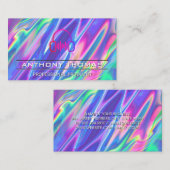 Carte De Visite Casque | Arrière - plan liquide coloré (Devant / Derrière)