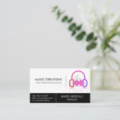 Carte De Visite Casque Audio Logo Icône numérique (Debout devant)