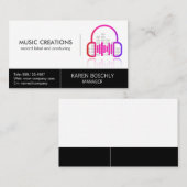 Carte De Visite Casque Audio Logo Icône numérique (Devant / Derrière)