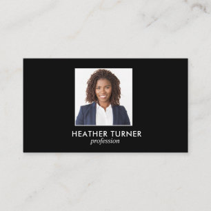 Carte De Visite Casque de CARRÉ professionnel QR CODE noir