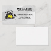 Carte De Visite Casque de chantier | Chantier de construction | Ma (Devant / Derrière)