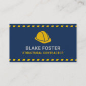 Carte De Visite Casque de chantier de contractant de structure ble (Devant)