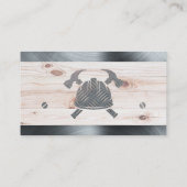 Carte De Visite Casque de chantier de Hammers | Acier | Bois | Con (Dos)
