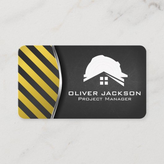 Carte De Visite Casque de chantier | Entrepreneur général (Devant)