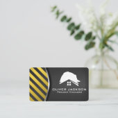 Carte De Visite Casque de chantier | Entrepreneur général (Debout devant)