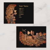 CARTE DE VISITE CASQUE DE CHEVAL ANTIQUE AVEC AILES D'AIGLE MONOGR (Devant / Derrière)