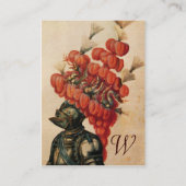 CARTE DE VISITE CASQUE DE CHEVALIER ANTIQUE, DRAGONS ET PIEDS ROUG (Dos)