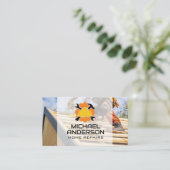 Carte De Visite Casque de construction | Armature de marteau | Ent (Debout devant)