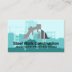 Carte De Visite Casque de construction Bâtisseur Entrepreneur