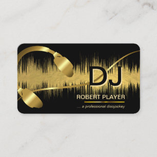 Carte De Visite Casque de DJ Deejay Musique Professionnelle
