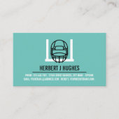 Carte De Visite Casque de football et objectif, Football Coach pho (Devant)