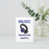 Carte De Visite Casque de musique (Debout devant)