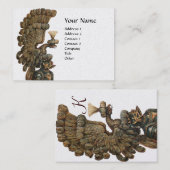 Carte De Visite CASQUE DE NUIT AVEC EAGLE MONOGRAM Heraldic (Devant / Derrière)