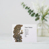 CARTE DE VISITE CASQUE DE NUIT AVEC MONOGRAMME HÉRALDIQUE EAGLE (Debout devant)