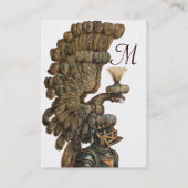 CARTE DE VISITE CASQUE DE NUIT AVEC MONOGRAMME HÉRALDIQUE EAGLE (Dos)