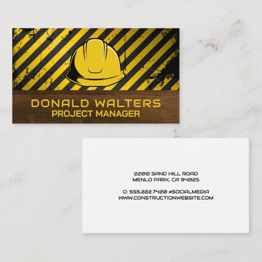 Carte De Visite Casque de sécurité | Construction (Devant / Derrière)