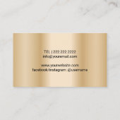 Carte De Visite Casque Deejay DJ Logo Or moderne (Dos)