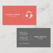 Carte De Visite Casque d'entreprise simple (Devant / Derrière)