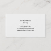 Carte De Visite Casque DJ de musique dorée sur blanc (Dos)