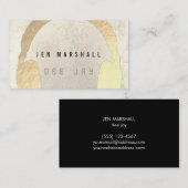 Carte De Visite Casque DJ fausse or (Devant / Derrière)