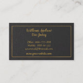 Carte De Visite Casque DJ Faux Luxe Or (Dos)