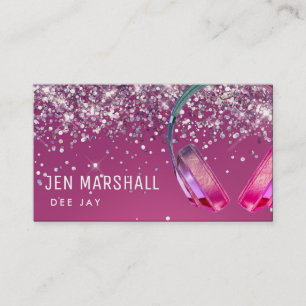 Carte De Visite Casque DJ violet