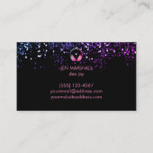 Carte De Visite Casque DJ violet rose (Dos)