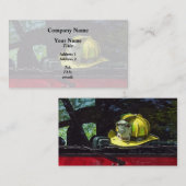 Carte De Visite Casque du capitaine du feu jaune (Devant / Derrière)