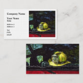 Carte De Visite Casque du capitaine du feu jaune (Devant / Derrière)