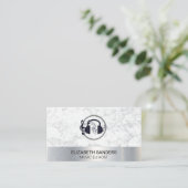 Carte De Visite Casque | Hôte Podcast (Debout devant)