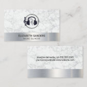 Carte De Visite Casque | Hôte Podcast (Devant / Derrière)