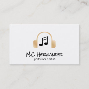 Carte De Visite Casque   Note musicale