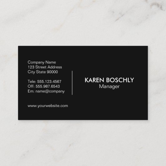 Carte De Visite Casque simple (Dos)