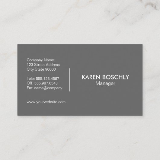 Carte De Visite Casque simple (Dos)