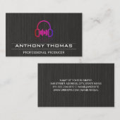 Carte De Visite Casques | Arrière - plan de texture noire (Devant / Derrière)