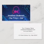 Carte De Visite Casques de musique | Arrière - plan électronique m (Devant / Derrière)