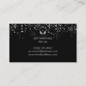 Carte De Visite Casques de musique DJ faux argent (Dos)