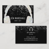 Carte De Visite Casques de musique étincelante DJ (Devant / Derrière)