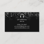 Carte De Visite Casques de musique étincelante DJ (Dos)