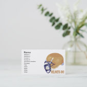 Carte De Visite Casques dessus (Debout devant)