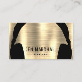 Carte De Visite Casques DJ avec effet fausse feuille d'or (Devant)