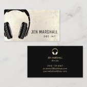 Carte De Visite Casques DJ avec effet numérique immétallique (Devant / Derrière)
