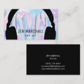 Carte De Visite Casques DJ conception iriririsée (Devant / Derrière)