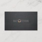 Carte De Visite Casques DJ Gold cool Musique noire 2 (Devant)