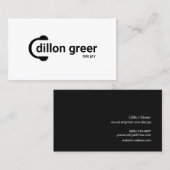 Carte De Visite Casques DJ Noir Blanc Musique (Devant / Derrière)